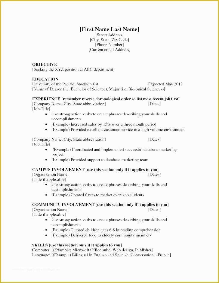 First Job Resume Template Free Of Free First Cv Template Download Time Job Resume Templates