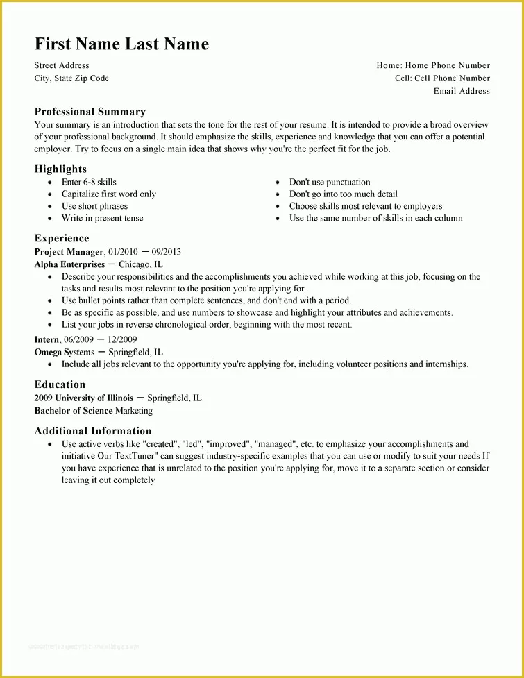 First Job Resume Template Free Of Free Professional Resume Templates