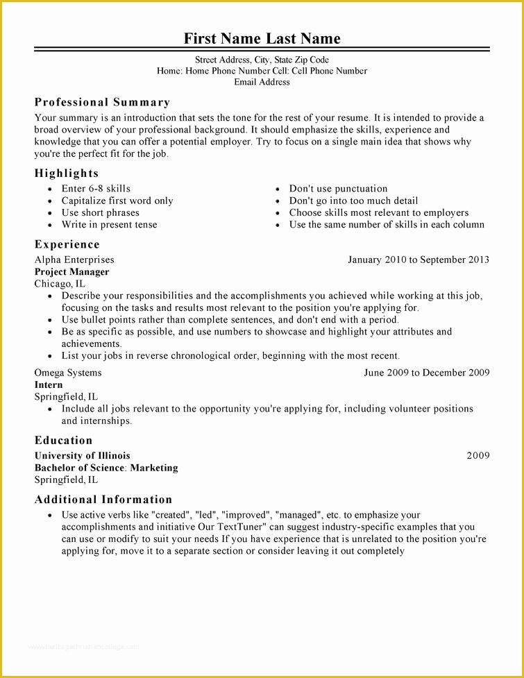 First Job Resume Template Free Of Free Resume Templates Fast & Easy