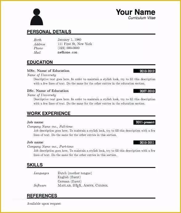 First Job Resume Template Free Of Job Resume Template Pdf – Mensrepublicfo