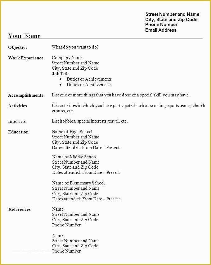 First Job Resume Template Free Of Resume Examples First Job Sample Part Time Objective