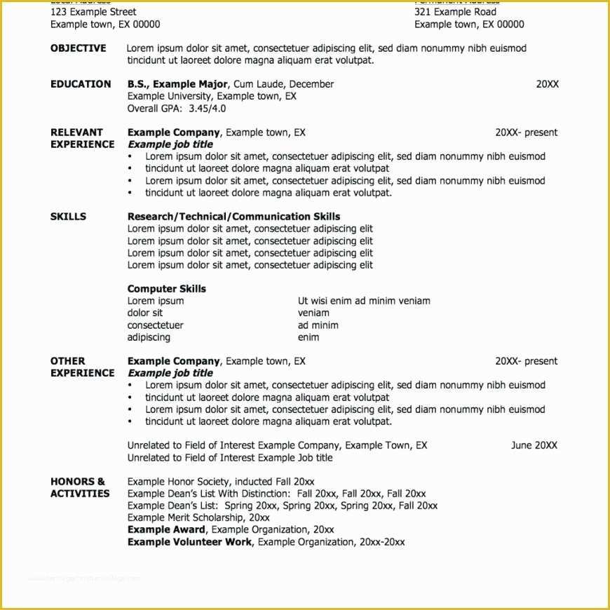 First Job Resume Template Free Of Resumes Layout Resume for Job Template No Experience