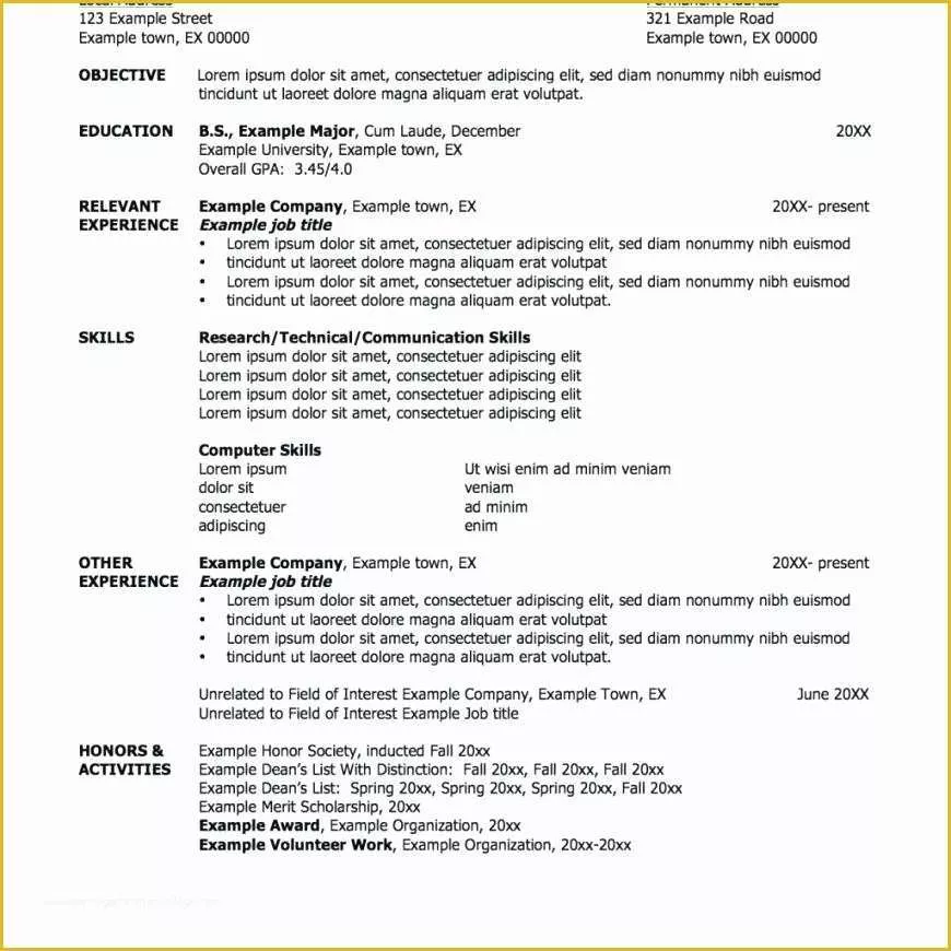 First Job Resume Template Free Of Resumes Layout Resume for Job Template No Experience