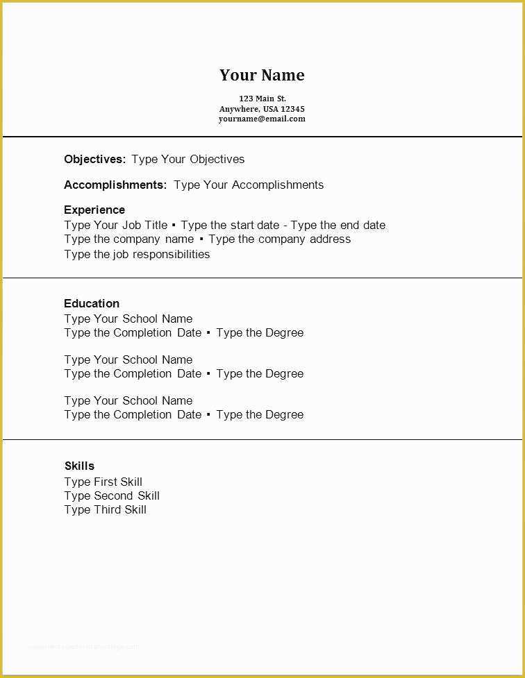 First Job Resume Template Free Of Template Resume Template First Job How to Write