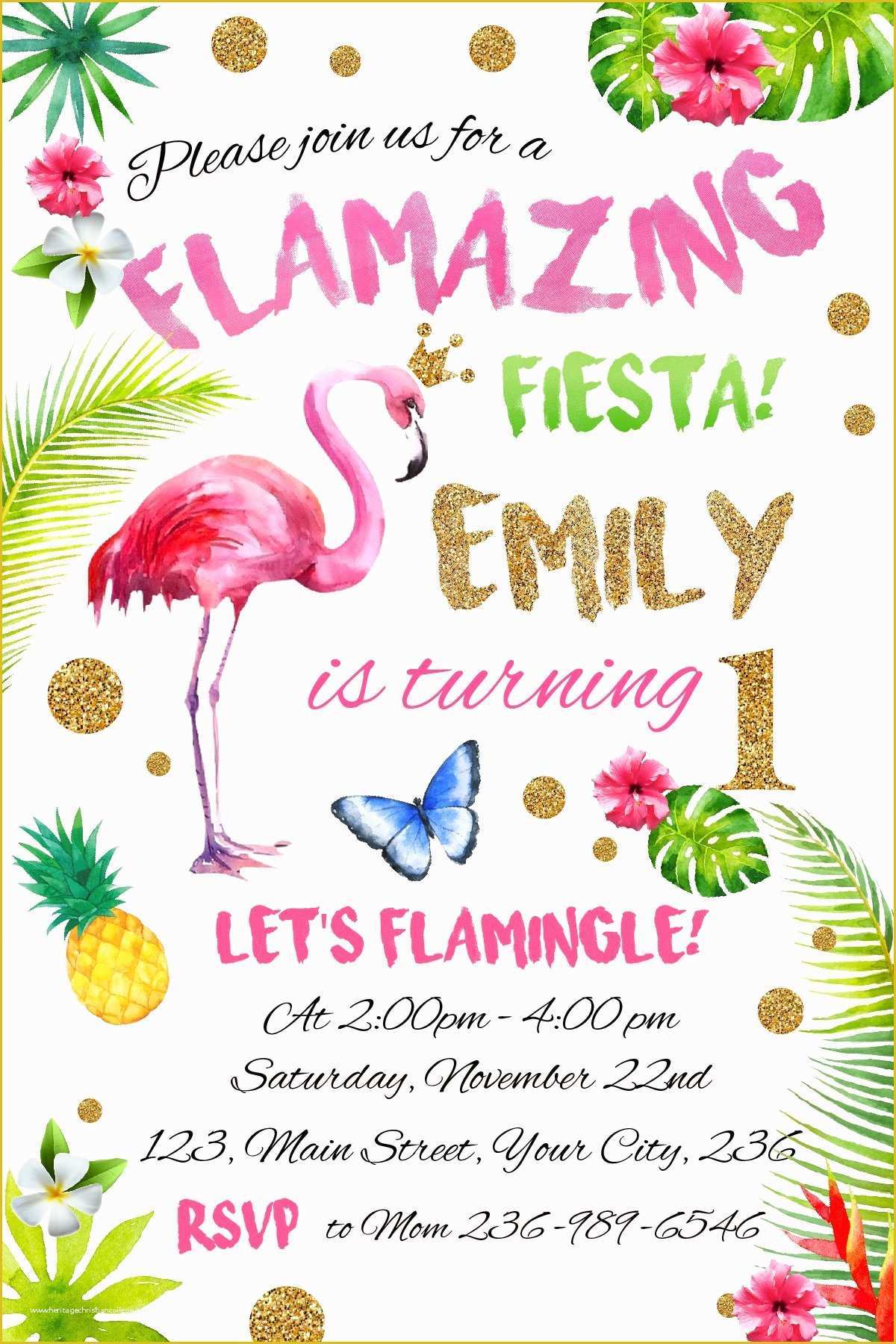 Flamingo Invitation Template Free Of Endearing Flamingo Birthday Party Flamingo Birthday Party