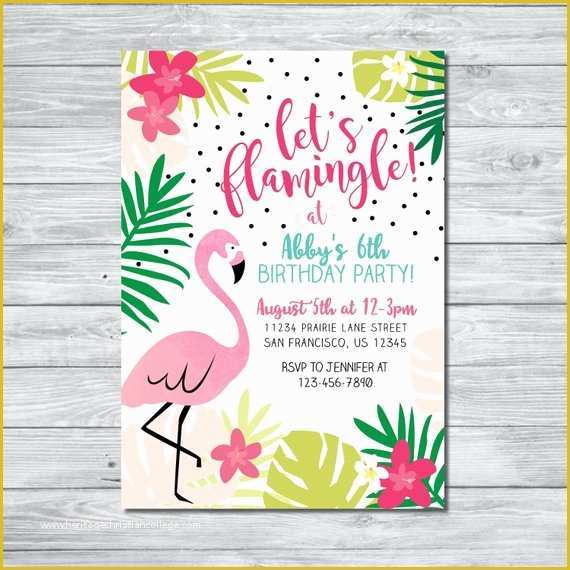 Flamingo Invitation Template Free Of Flamingo Birthday Invitation Let S Flamingle Invitation