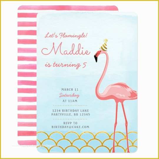Flamingo Invitation Template Free Of Flamingo Birthday Invitation
