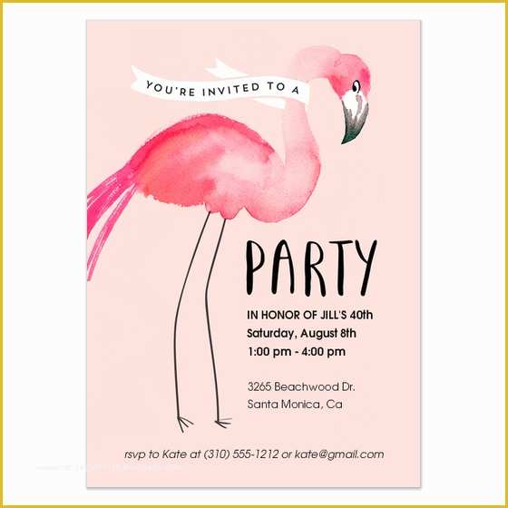 Flamingo Invitation Template Free Of Flamingo Fun Invitations & Cards On Pingg