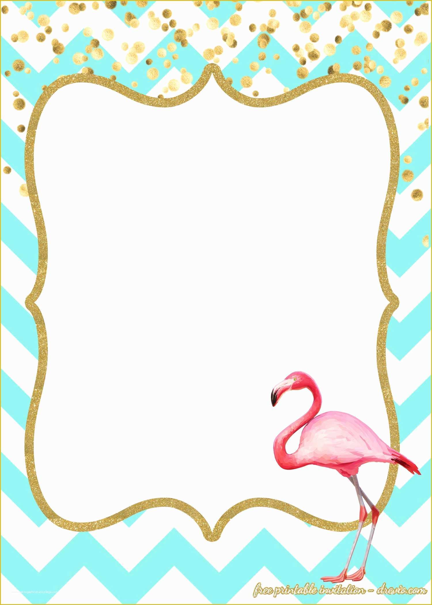 Flamingo Invitation Template Free Of Free Flamingo Invitations Templates – Downloadable