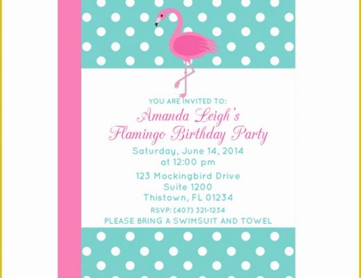 Flamingo Invitation Template Free Of Free Flamingo Printable Party Invitation Template From
