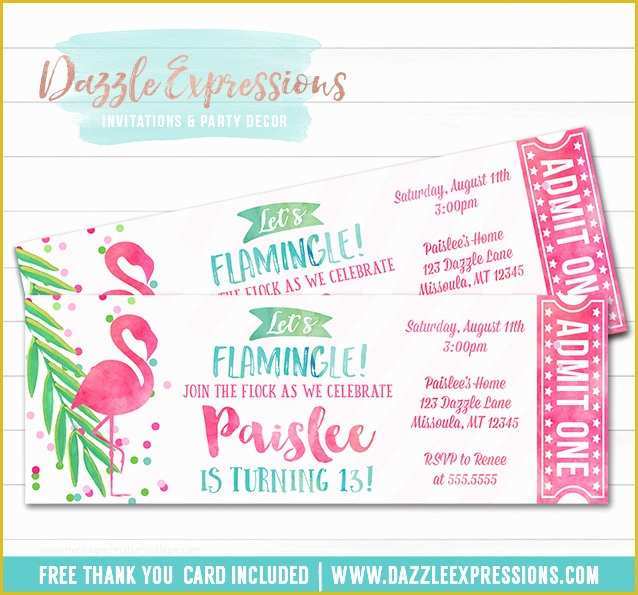 Flamingo Invitation Template Free Of Free Invitation Luau 3 – orderecigsjuicefo