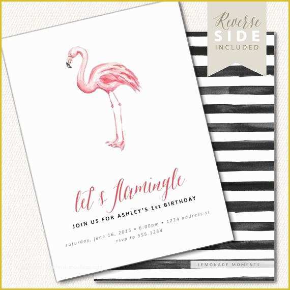 Flamingo Invitation Template Free Of Free Printable Flamingo Birthday Invitationd