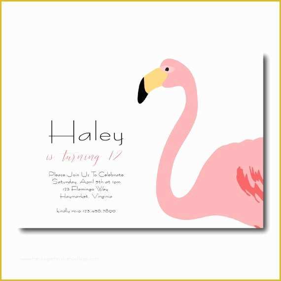 Flamingo Invitation Template Free Of Free Printable Flamingo Birthday Invitationd