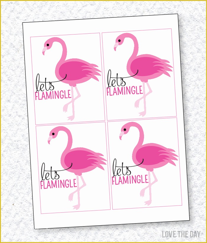 Flamingo Invitation Template Free Of Free Printable Flamingo Party Favors by