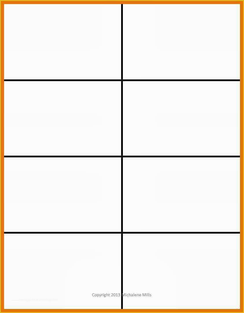 Flashcard Template Free Of 3 4 Flashcard Template