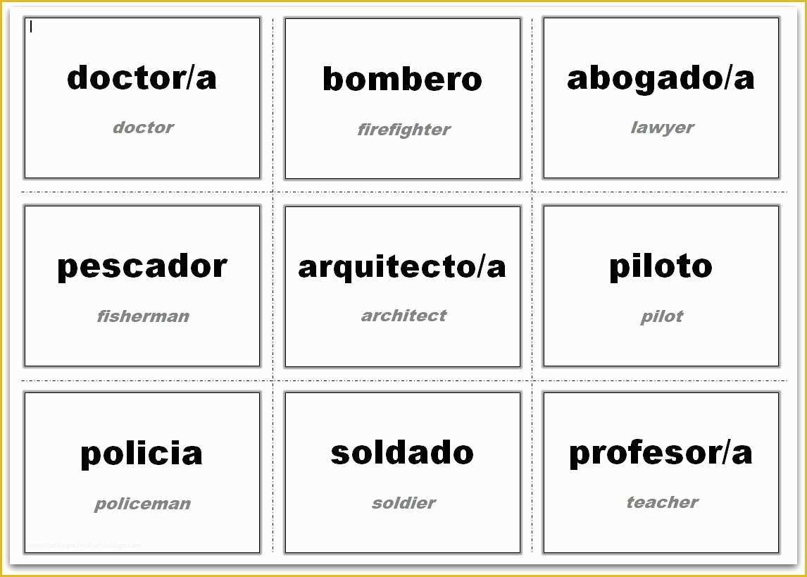 Flashcard Template Free Of Vocabulary Flash Cards Using Ms Word