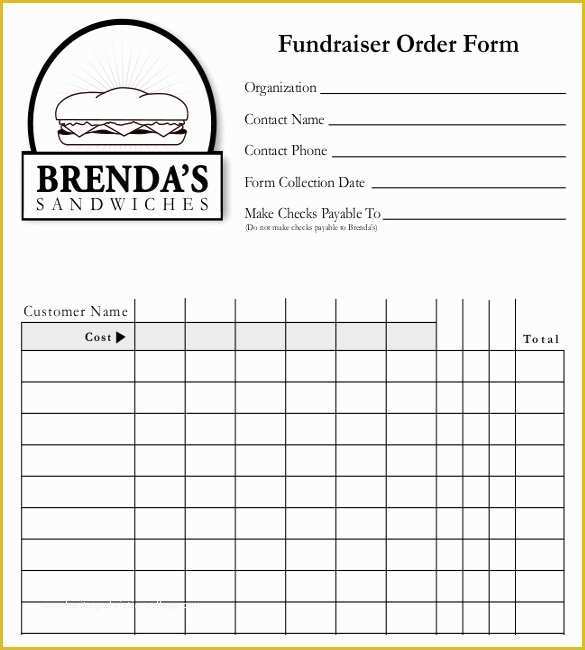 Food order form Template Free Download Of 28 Blank order Templates – Free Sample Example format