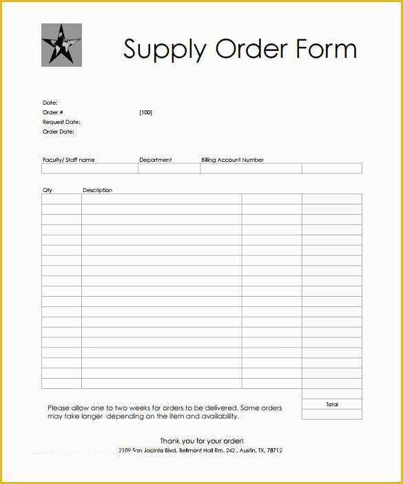 Food order form Template Free Download Of 29 order form Templates Pdf Doc Excel