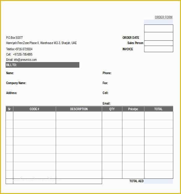 Food order form Template Free Download Of 29 order form Templates Pdf Doc Excel