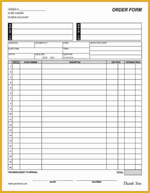 Food order form Template Free Download Of 6 Food order form Template