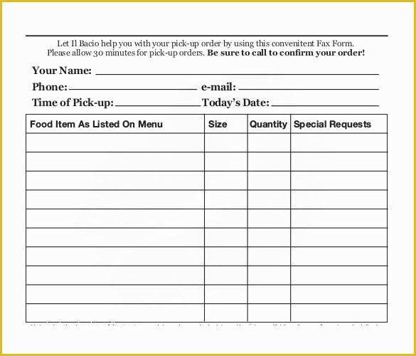 Food order form Template Free Download Of Food order form Template Excel Be4f387b0c50 Proshredelite