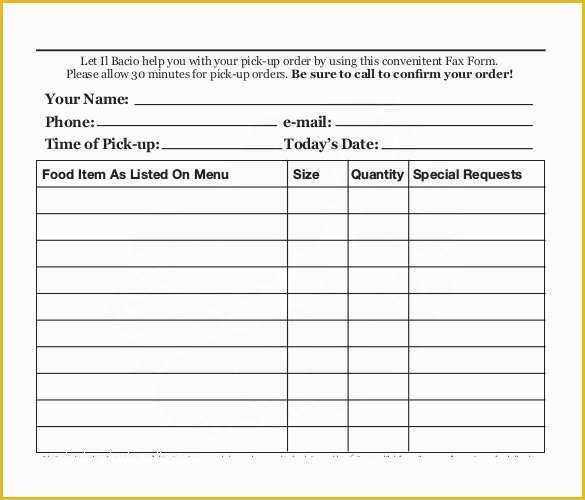 Food order form Template Free Download Of Food order form Template Excel Be4f387b0c50 Proshredelite