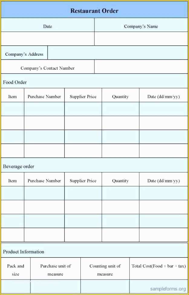 Food order form Template Free Download Of Template Food order form Template Excel Lunch