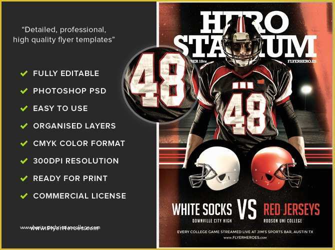 Football Flyer Template Free Of American Football Flyer Template 2 Flyerheroes