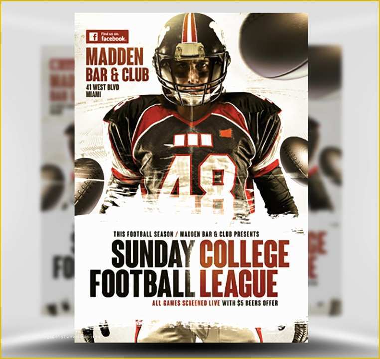 Football Flyer Template Free Of American Football Flyer Template 3 Flyerheroes