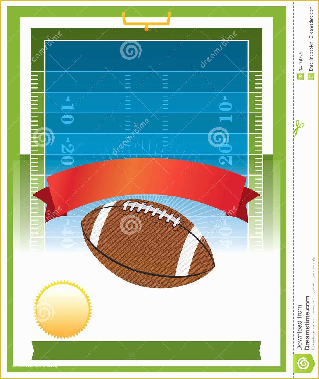 Football Flyer Template Free Of American Football Tailgate Party Flyer Design Stock Vector
