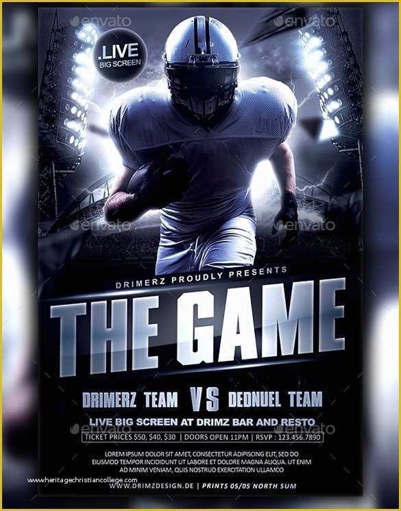 Football Flyer Template Free Of Football Flyer Template