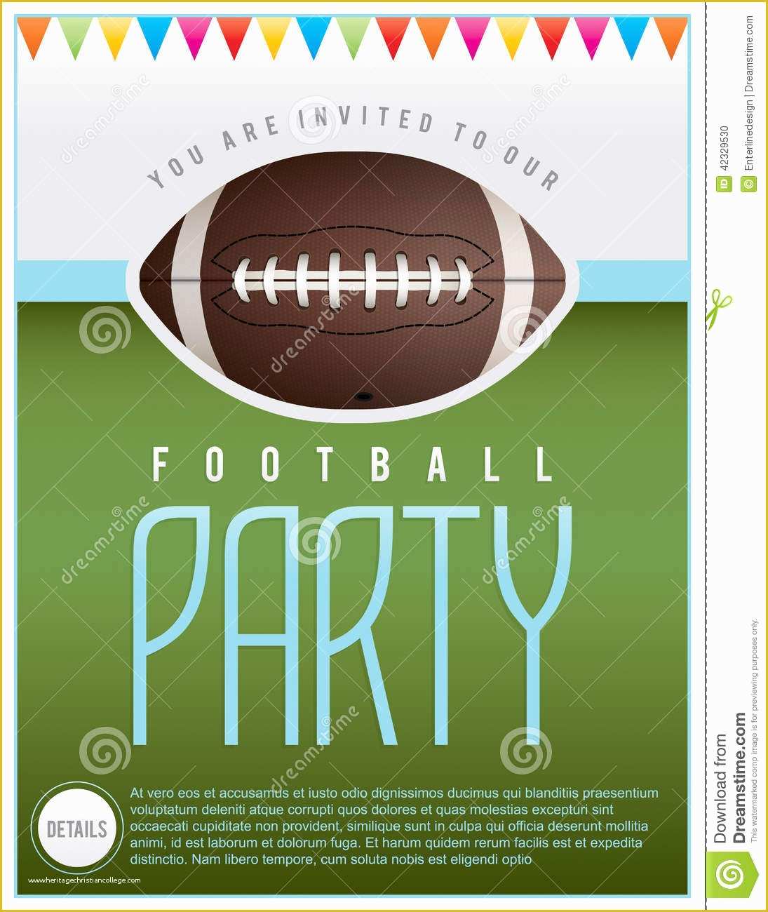 Football Flyer Template Free Of Football Party Invitation Template