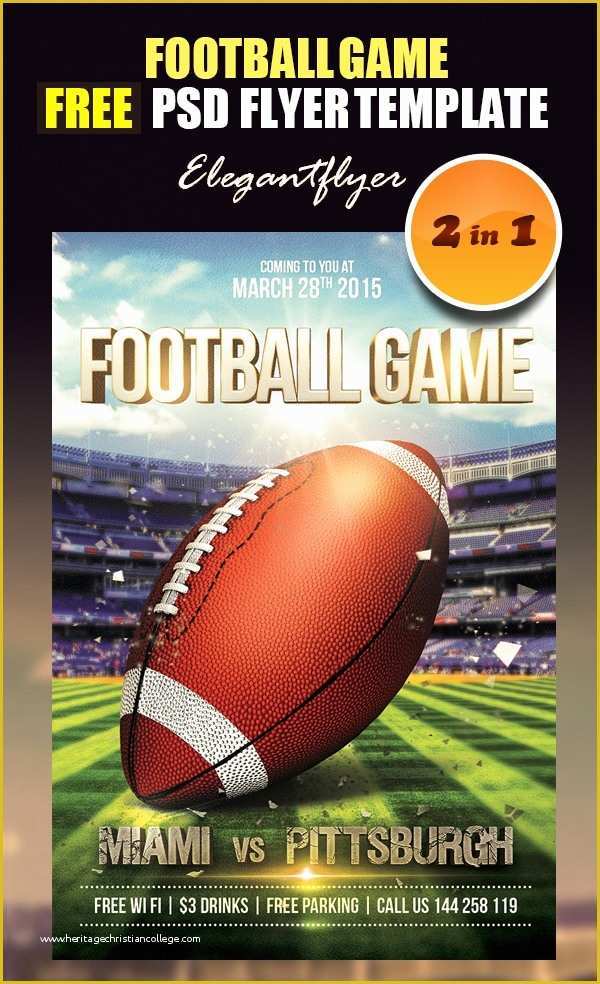Football Flyer Template Free Of Free Flyer Templates Psd From 2014 Css Author