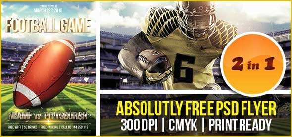 Football Flyer Template Free Of Free Psd Football Game Flyer Template Designssave