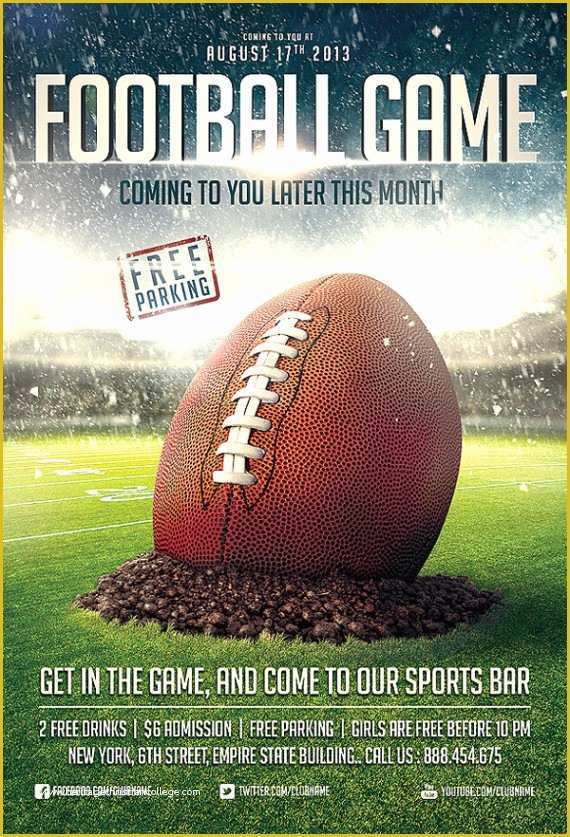 Football Flyer Template Free Of Get Active Collection Of Sports Flyer Templates
