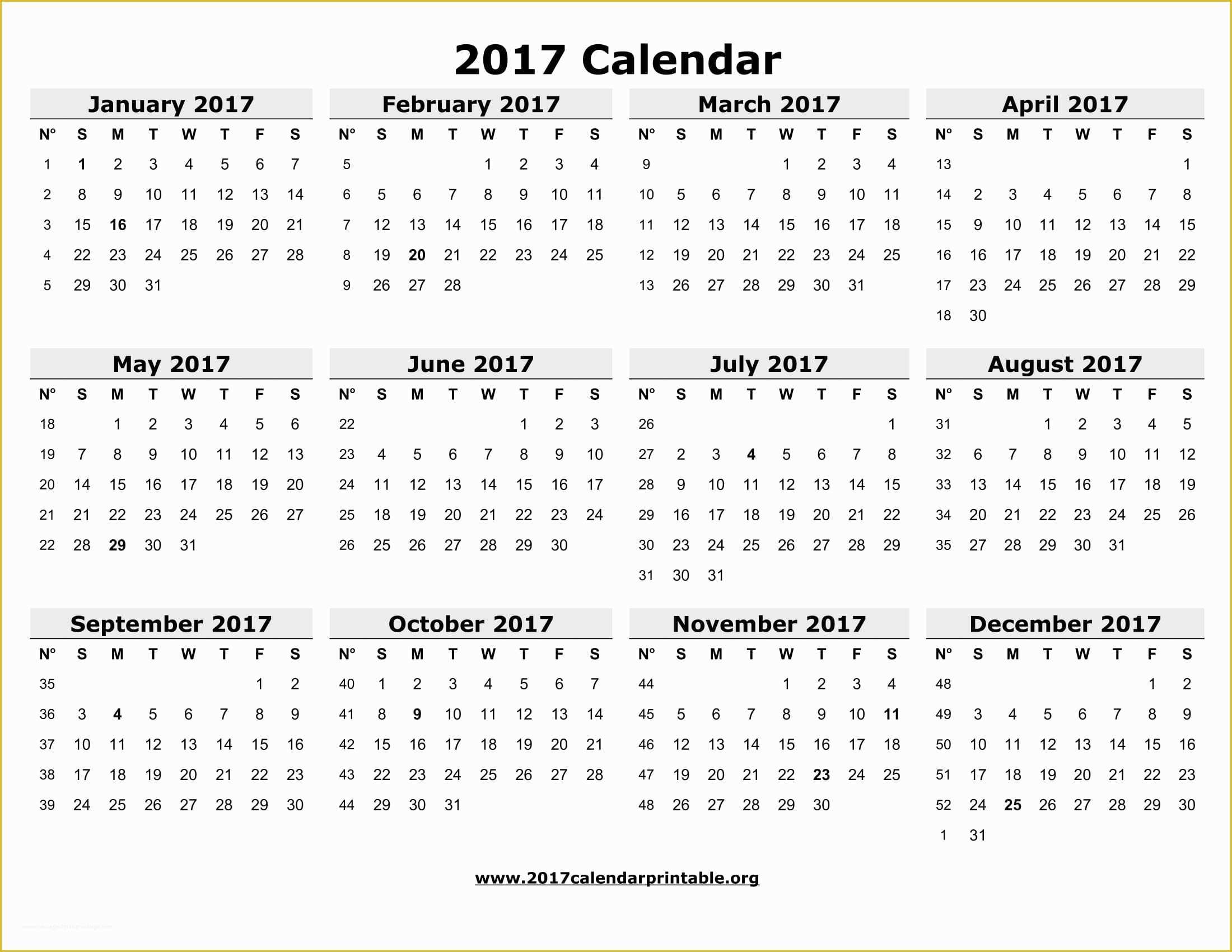 Free 12 Month Calendar Template Of 12 Month Calendar 2017 Printable