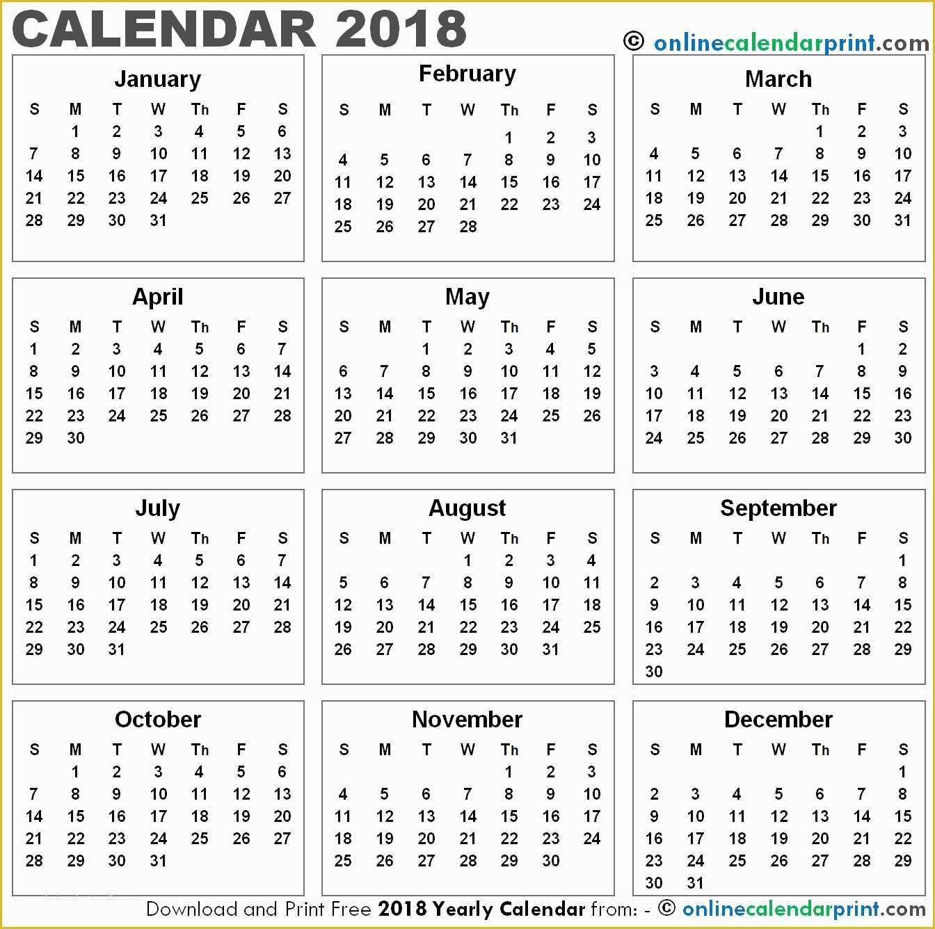 Free 12 Month Calendar Template Of 12 Month Calendar