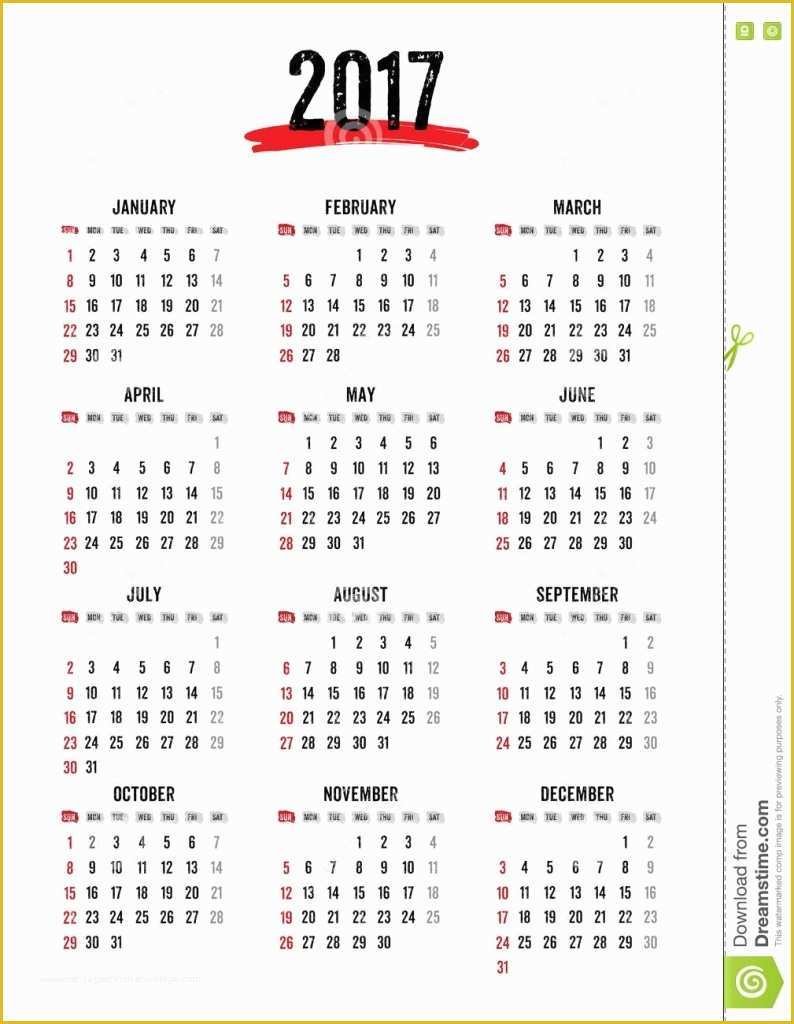 Free 12 Month Calendar Template Of 12 Month Calendar Template 2017