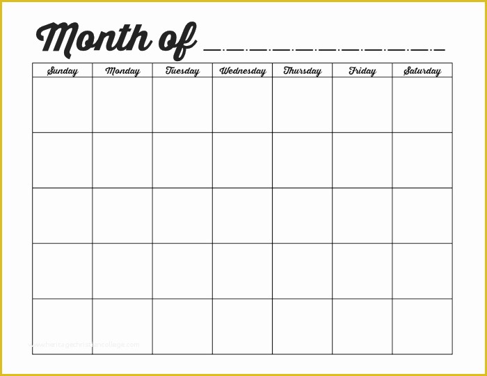 Free 12 Month Calendar Template Of Monthly Calendar Template