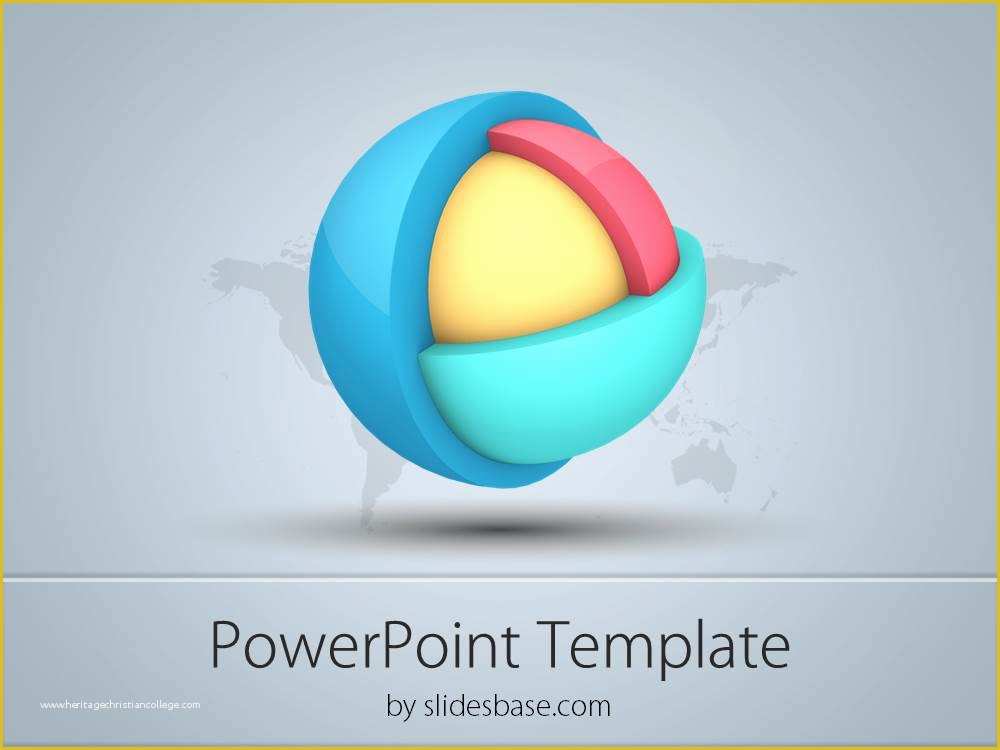 Free 3d Animated Powerpoint Templates Of 3d Layered Sphere Powerpoint Template