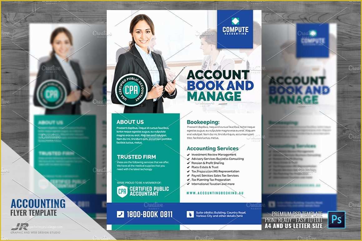 Free Accounting Flyers Templates Of Accounting and Bookkeeping Services Flyer Templates