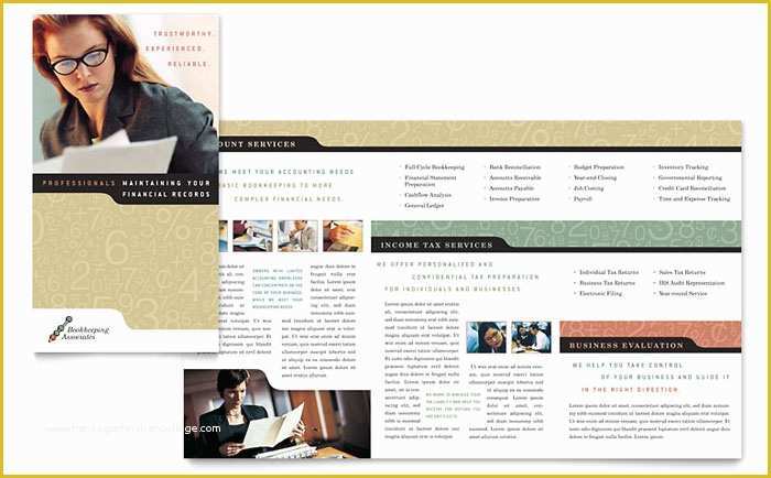 Free Accounting Flyers Templates Of Bookkeeping & Accounting Services Brochure Template Design