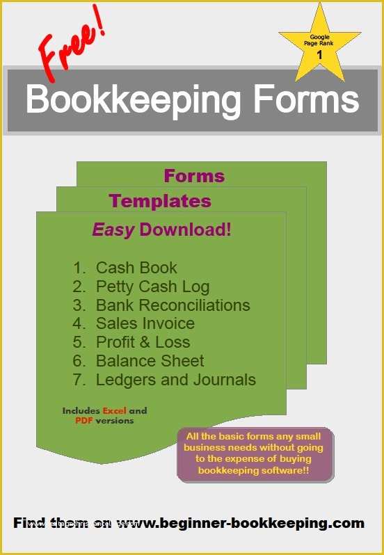 Free Accounting Flyers Templates Of Free Bookkeeping forms and Accounting Templates