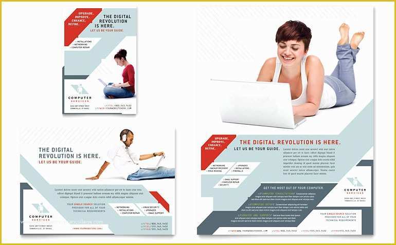 Free Accounting Flyers Templates Of Puter solutions Flyer &amp; Ad Template Word &amp; Publisher