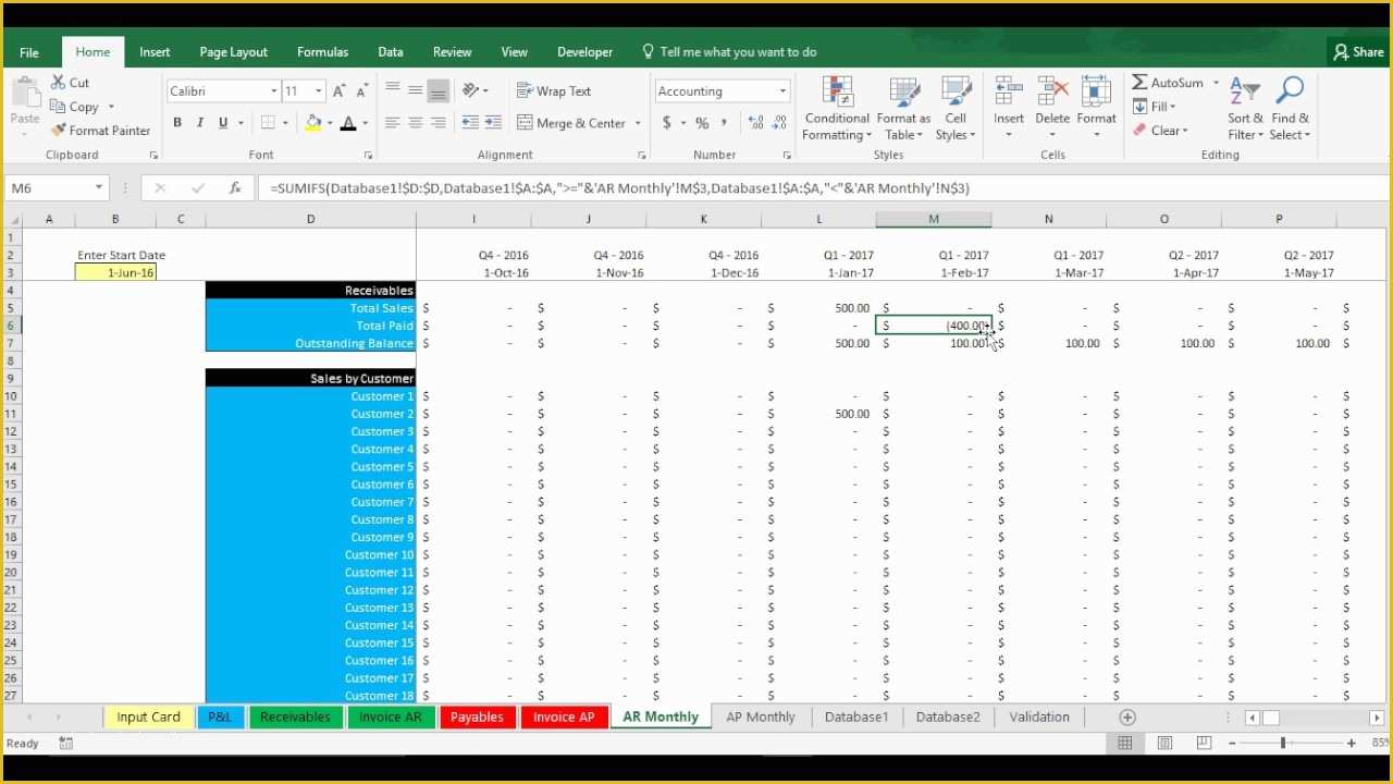 Free Accounts Receivable Template Of Accounts Receivable and Payable Tracking Template In Excel