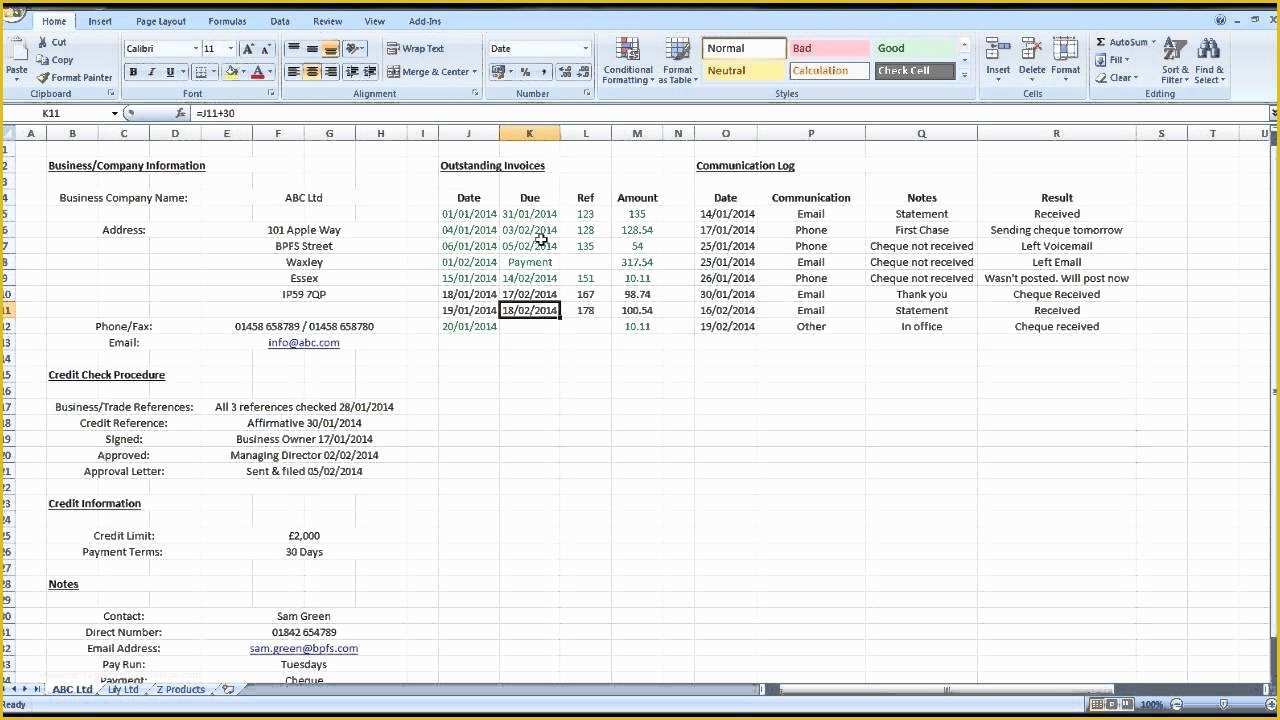 Free Accounts Receivable Template Of Accounts Receivable Excel Spreadsheet Template Free