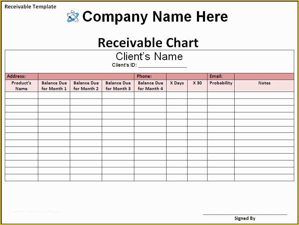 Free Accounts Receivable Template Of Business Templates