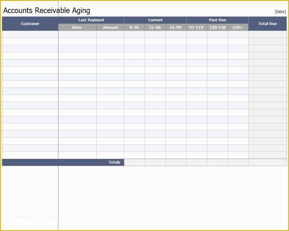 Free Accounts Receivable Template Of Excel Templates