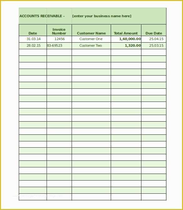 Free Accounts Receivable Template Of Spreadsheet Templates – 20 Free Excel Pdf Documents