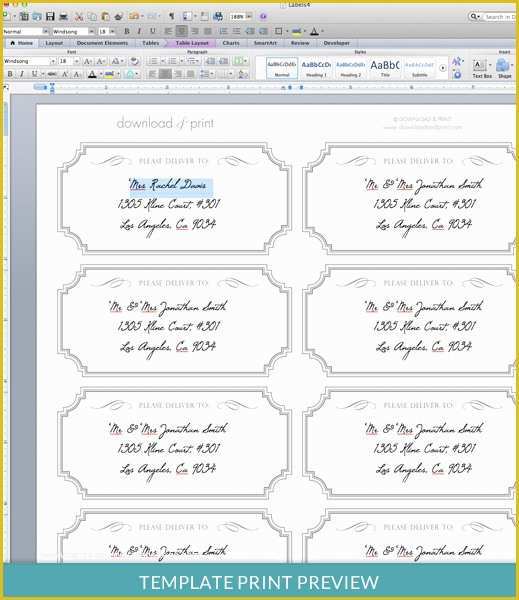 Free Address Label Design Templates Of Free Download Address Label Template Example Featuring